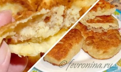Тонкие пирожки с картошкой